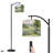 Arc Floor Lamp with Adjustable Lampshade Traditional Bird Wildlife Artwork Bluebirds Birds Birdhouse Flowers Standing Lamp 3 Color Temperatures Dimmable Tall Pole Lamp with Foot Switch for Bedroom