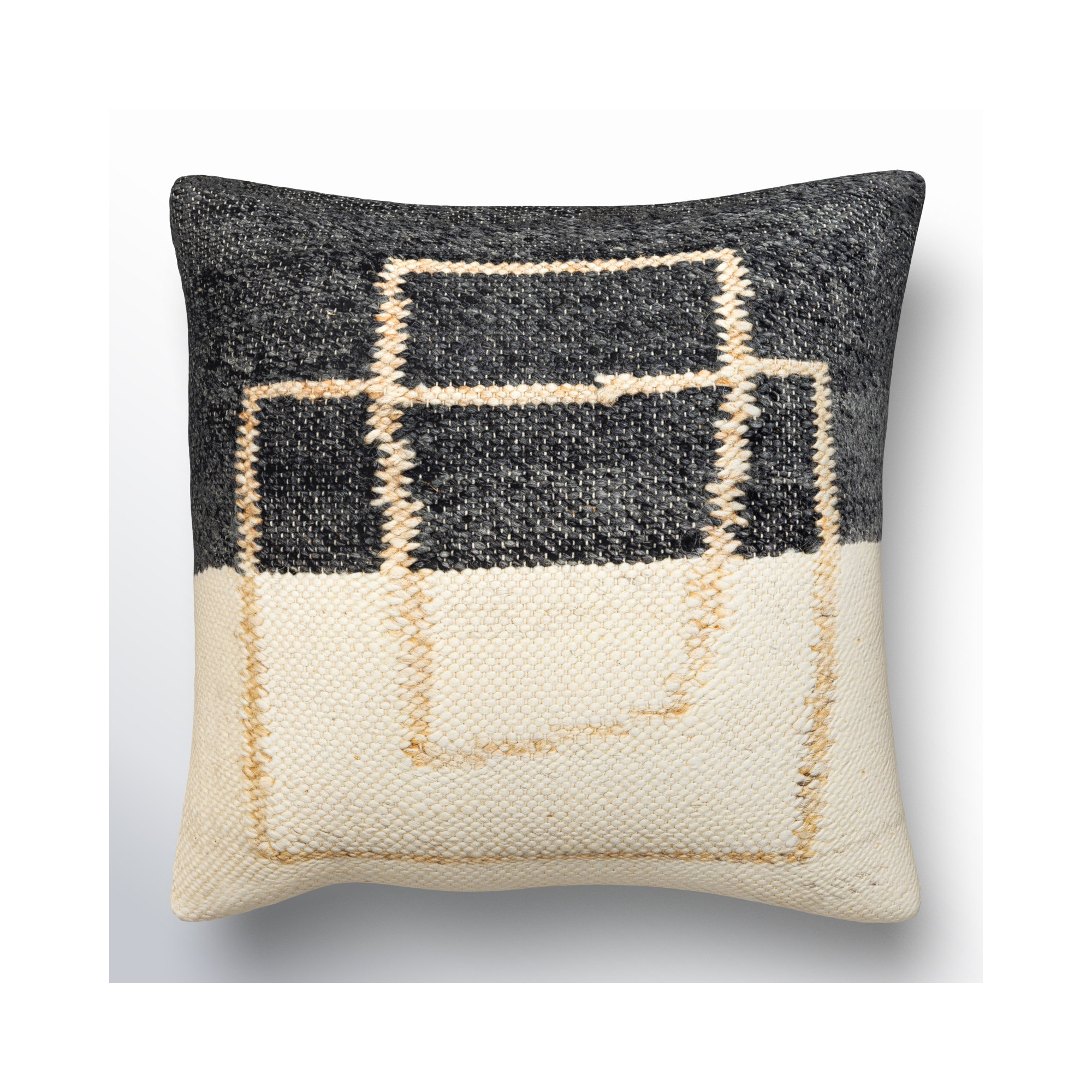 Daiquiri Wool Throw Pillow, 22" x 22", Down Blend