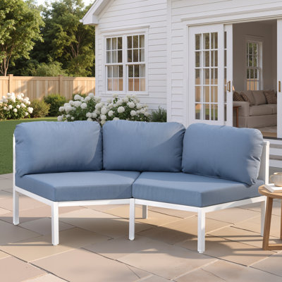 Sunbrella® Aluminum Outdoor Patio Sectional Sofa Set