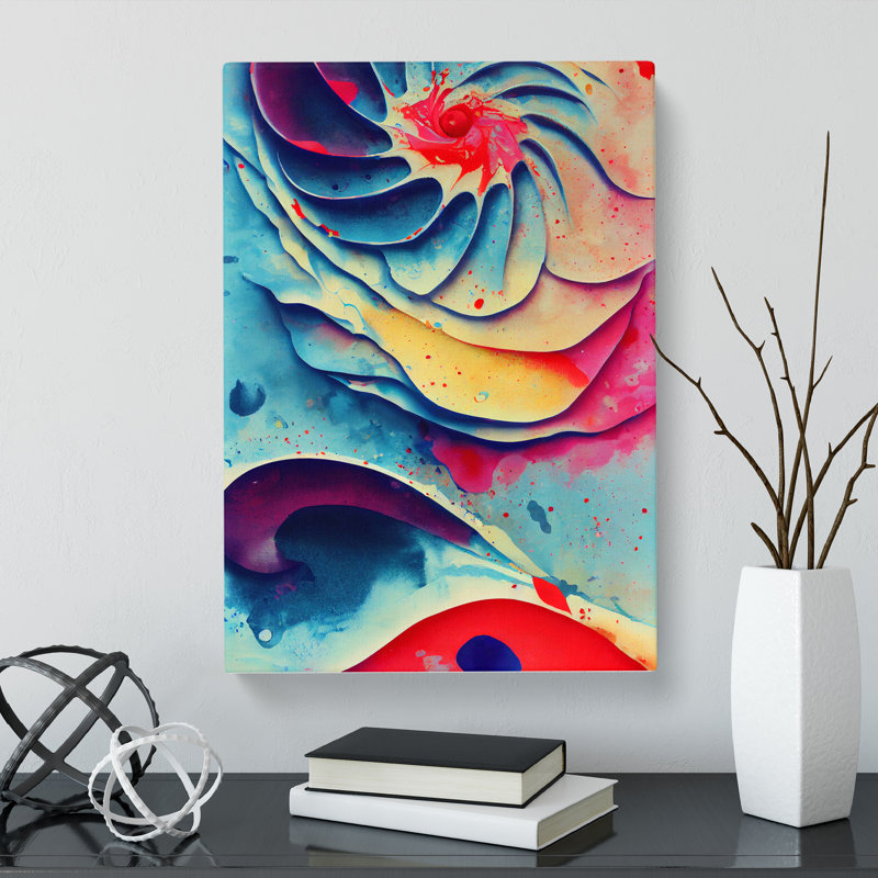 Seashell Paint Splatter Vol.4 - Wrapped Canvas, 50cm H x 35cm W x 3cm D