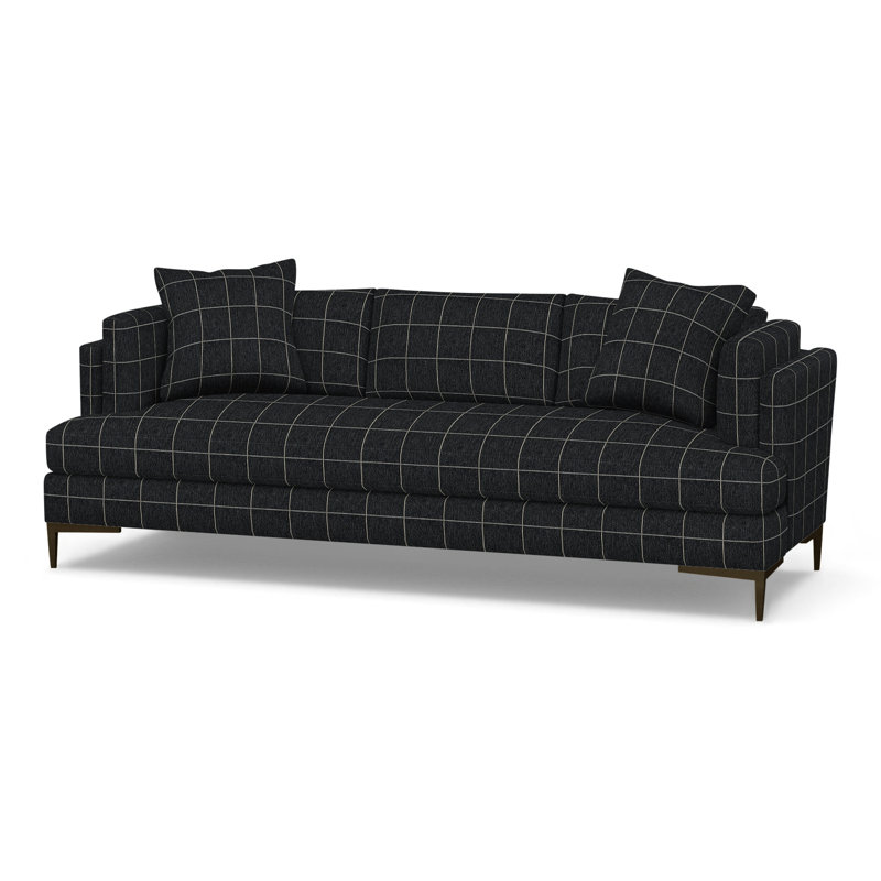Aiden Upholstered 90.5'' Sofa, Antique Bronze, Perigold Youngman Ebony