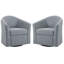 Fauteuil demi-tonneau pivotant de 30,7 po de large Aunna-817465943