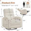 Fauteuil inclinable, oscillant et oscillant de 33 po en velours côtelé moderne avec accoudoirs plus larges, double poches-1446311189