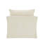 Chaise en lin beige avec 2 coussins