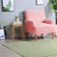 Chaises d'appoint confortables, chaise rose moderne en velours côtelé pour le salon