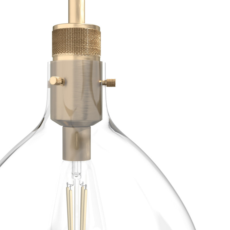 Van Nuys 1 Light Bell Pendant, Alturas Gold, 22.25" H x 16" W x 16" D