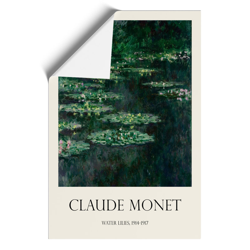 Water Lilies Lily Pond Vol.29 by Claude Monet - No Frame Painting, 59cm H x 42cm W x 0.1cm D