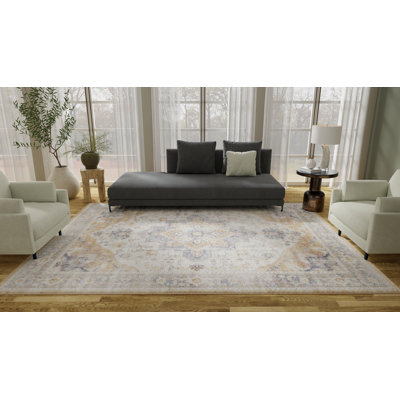 Tapis bleu délavé à la machine Whitley