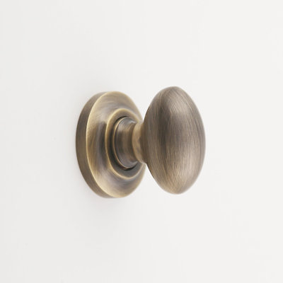 Madelyn Carter Kayla Solid Brass Cabinet Hardware, 1.5" Antique Brass Cabinet Knob
