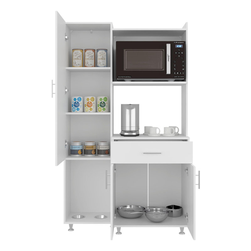 White 3-door Kitchen Storage Cabinet