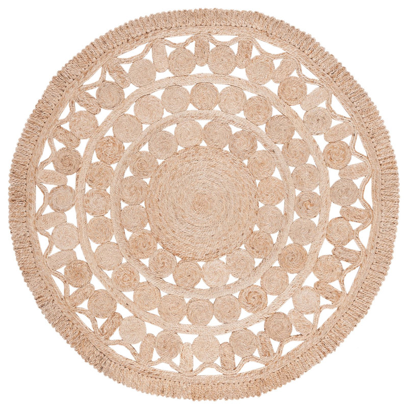 Tapis naturel en fibre naturelle 174, Rond 6 pi
