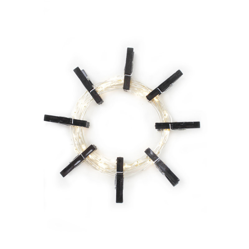 Juliane Indoor 36 - Bulb 5'' Battery Powered Mini String Light, Black