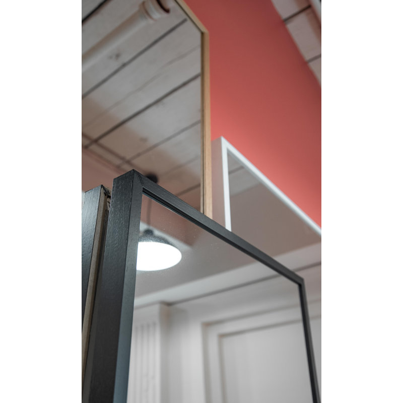 LiteMirror with Wood Frame and Rolling Stands, 84" x 48"