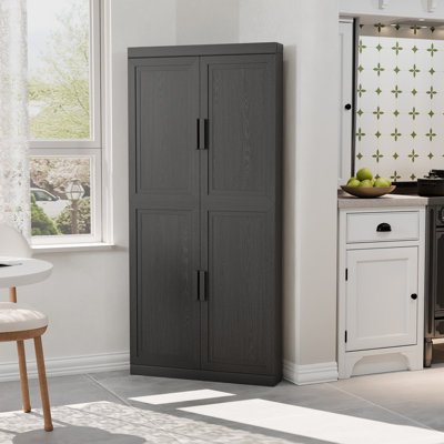 Armoire de rangement pour garde-manger 67 po x l 31 po avec tablettes réglables Buffet d'angle pour cuisine, salon