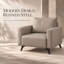 Fauteuil d'appoint en cuir Lapathos-480873143