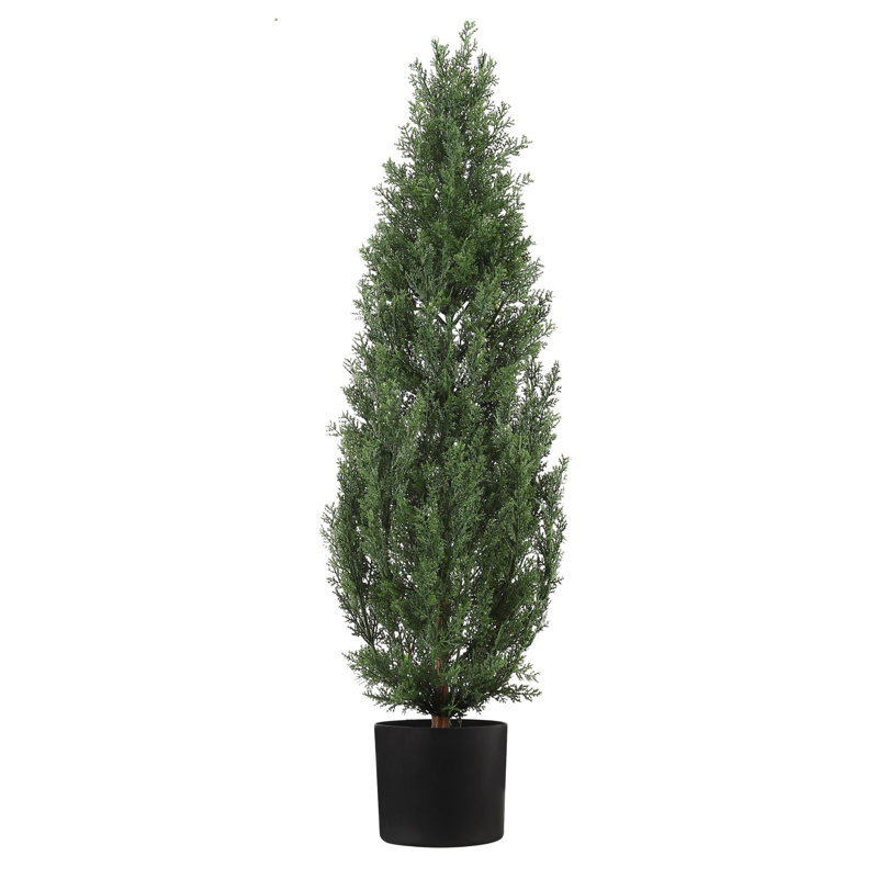 Artificial Topiary Trees, Artificial Cedar Trees, UV Resistant Lifelike Fake Bushes Plants for Home Living Room Front Door Decor