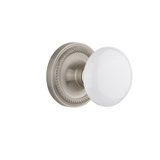 Rope Rosette with White Porcelain Door Knob