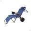 Chaise longue de plage pliable avec roulettes 2 en 1-2021194476