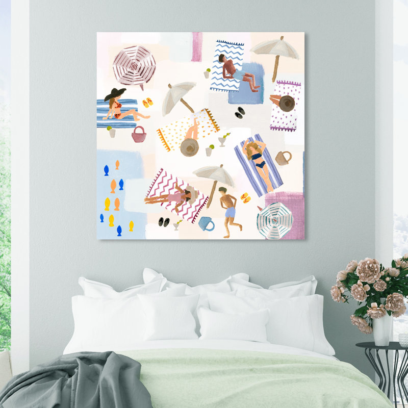 «Belle Beach», impression, H 12 po x l 12 po x P 1,5 po, Toile tendue