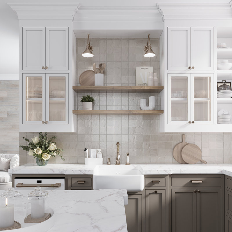 60 pack 4 in. x 4 in. Polished and Honed Ceramic Subway Wall Tile (6.48 sq. ft./Case), White