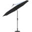 Parasol de table pivotant 120 po avec manivelle et comptoir inclinable gris-99526532
