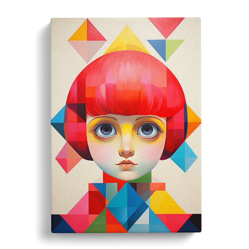 Kids Geometric - No Frame Art Prints - Wrapped Canvas, 76cm H x 50cm W x 3cm D