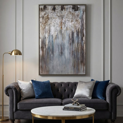 Mercury Abstract Contemporary Framed Canvas Wall Art