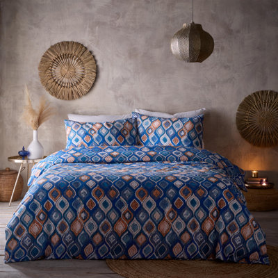 Cotton Blend Abstract Duvet Cover Set with Pillowcases Included