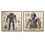 «Blue Giant Titan Blueprints I - Giants», ensemble de 2 reproductions d'art sur toile-709597633-709597638