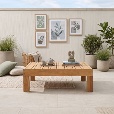Square Wood Outdoor Coffee Table