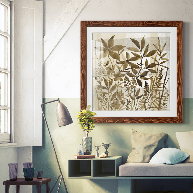 «Neutral Garden I-Premium», reproduction encadrée prête à être accrochée, H 27,5 po x l 27,5 po x P 1,5 po, Érable encadré