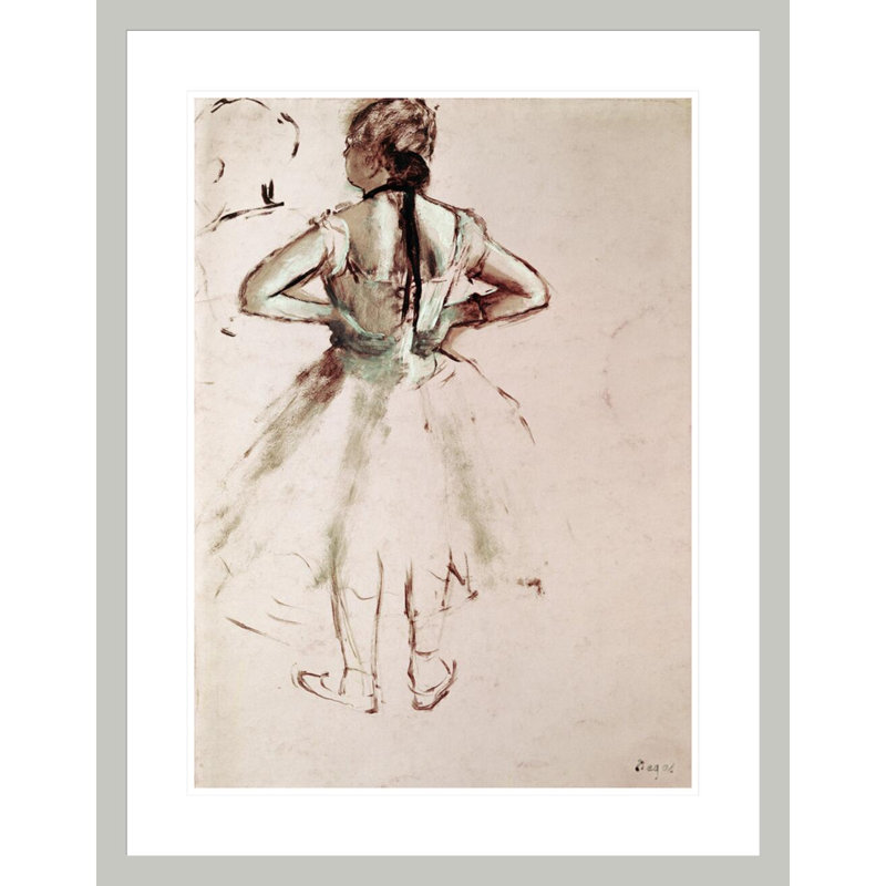 Danseuse vue de dos par Edgar Degas - impression giclée encadrée, 29.5" H x 23.08" W