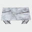 Bureau d'ordinateur, bureau personnel, ordinateur portable, tablettes de rangement, bureau de 48 po, stratifié aspect marbre blanc, métal noir, contemporain, moderne-1100380659