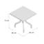 Leela Square Folding Outdoor Dining Table With Umbrella Hole , 80cm cm W 80cm cm D-17857039