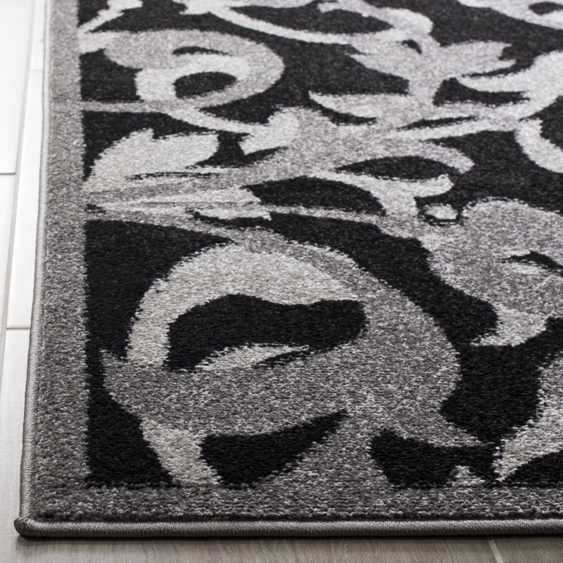 Tapis gris anthracite / gris clair Ammundsen, Rectangle 5 pi 3 po x 8 pi