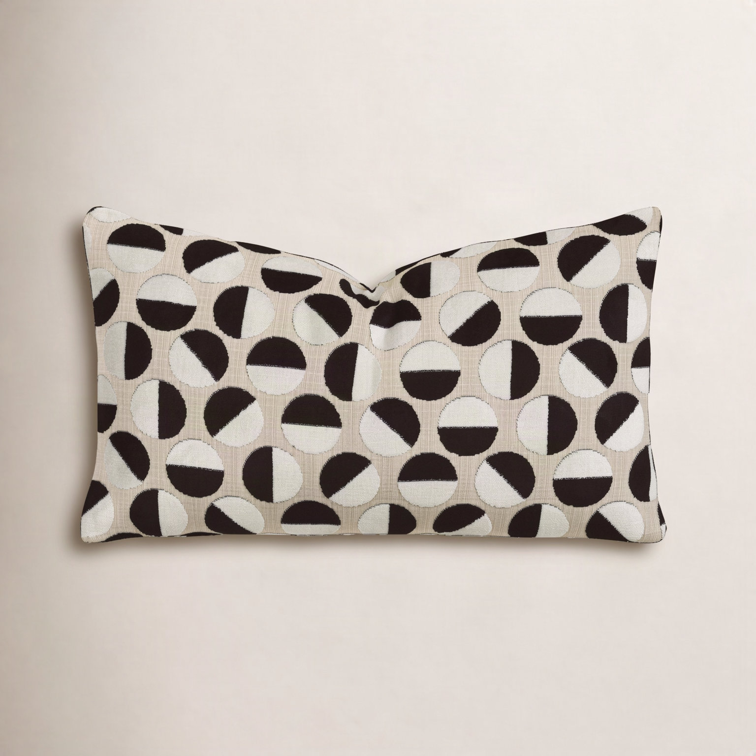 Textured Throw Pillow, Black, Rectangle 13"H x 22"W