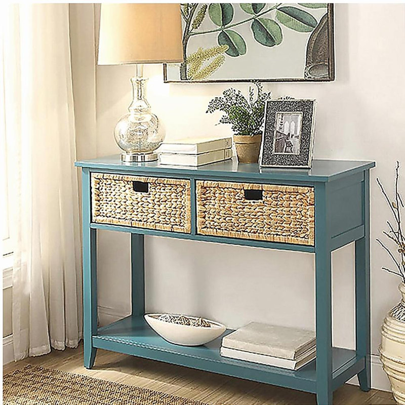 Table basse à base bleu foncé