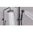 VIBRANTBATH Terra Flow Brushed Nickel 8-in Waterfall Dual Head Shower Faucet Bar System with 2-way Diverter ( Ceramic Disc Valve Included )-88864182