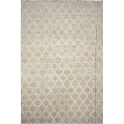 Tapis unique gris / ivoire 17 pi 8 po x 27 pi 2 po Kellyanna par Arshs Fine Rugs