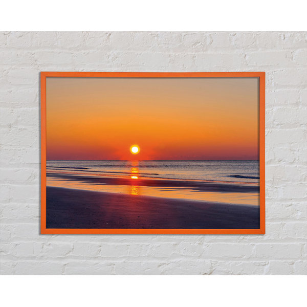 Highland Dunes Piercing Orange Sun Blaze - Single Picture Frame Art ...