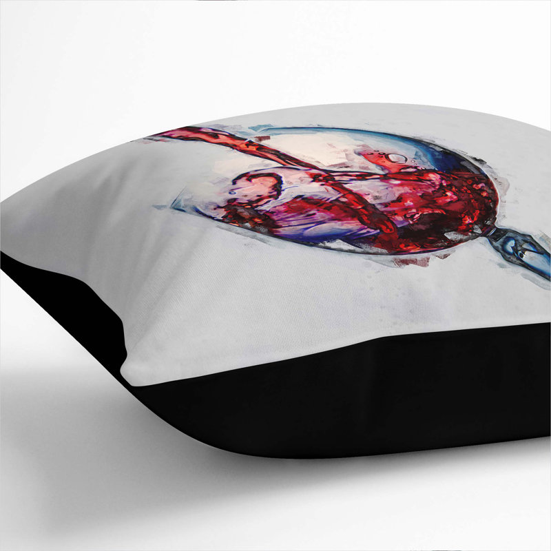Square Throw Cushion, Black, 40cm H x 40cm W x 15cm D