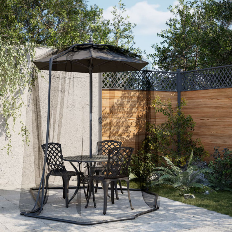 Moustiquaire pour parasol Vidaxl 220 Mesh, Noir, H 98,4 po x l 129,9 po x P 129,9 po