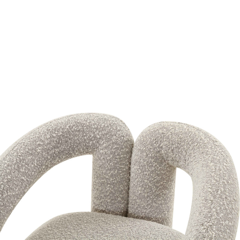  31.9" Wide Armchair, Gray Boucle