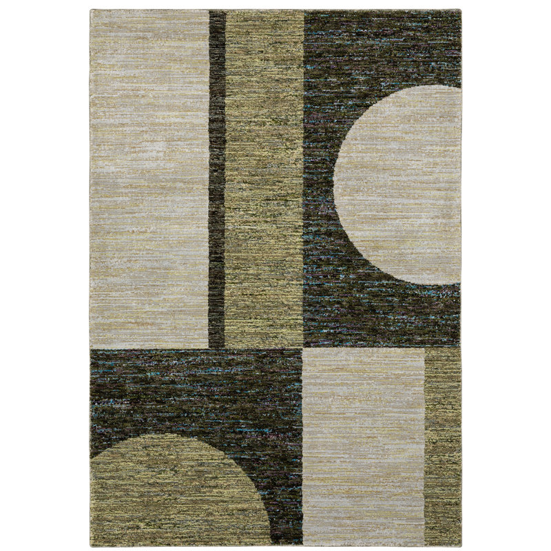 Sisemore Abstract Indoor Rug, Rectangle 3'3" x 5'2"