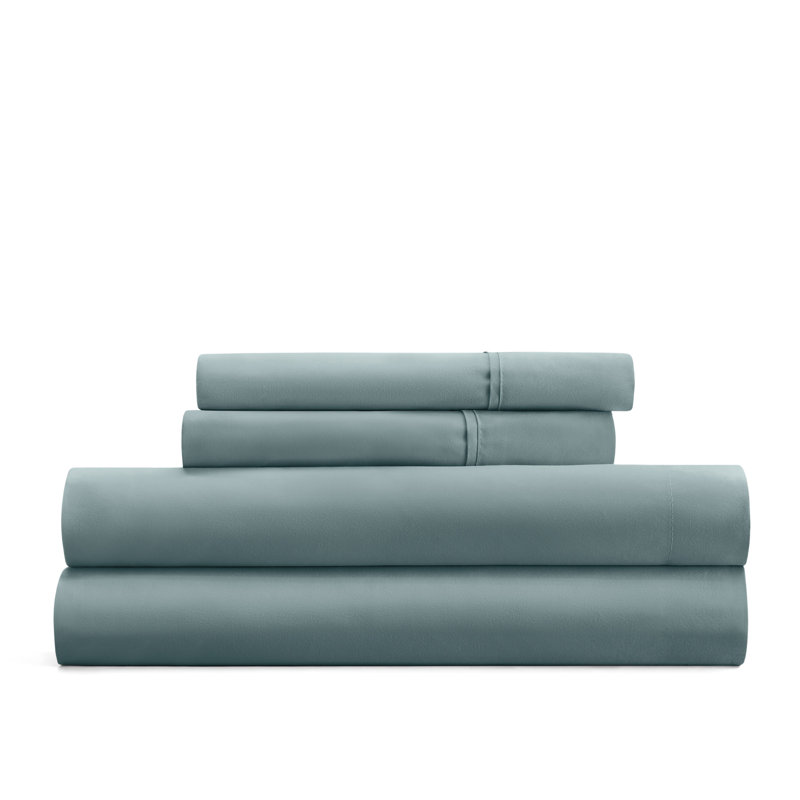 Ultra Soft Double Brushed 4 Piece Sheet Set – Deep Pocket Fade Resistant Bedding, Queen Sheet Set with 2 Pillowcases, Ocean