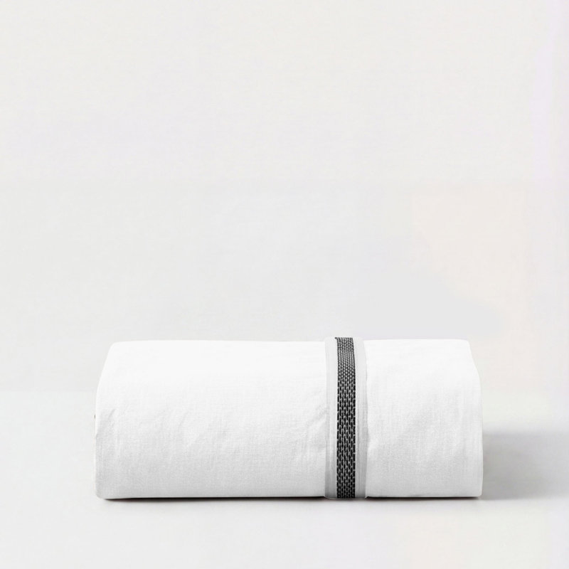 100% Cotton Percale 300 Thread Count Deep Fitted Sheet, King, White