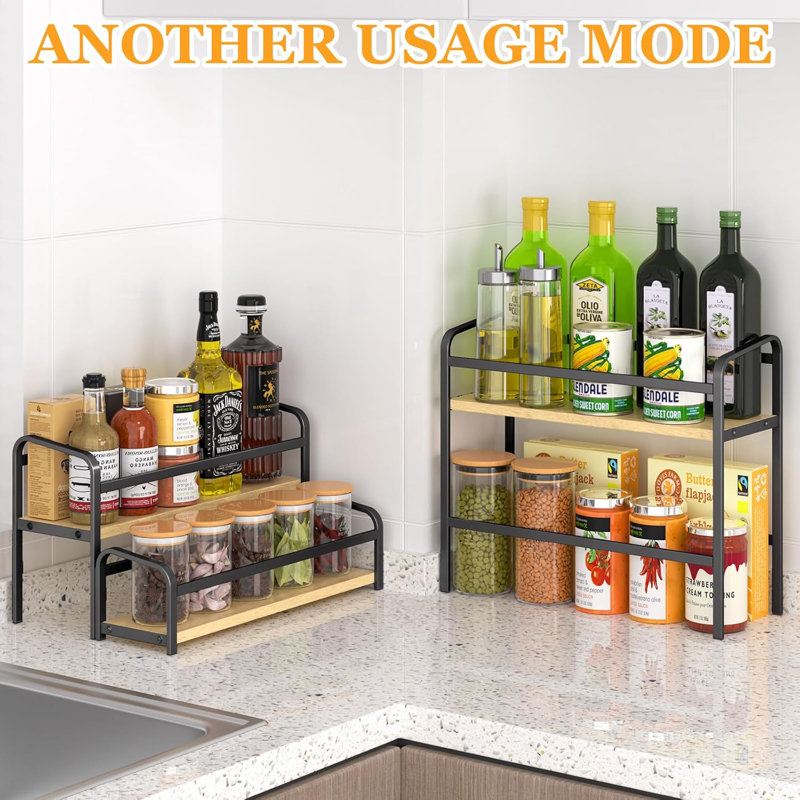 Coffee Syrup Organizer 3-Tier, 12 Bottles Capacity Syrup Rack For Coffee Bar Station, Wine Rack For Countertop, Tiered Spice Racks For Cabinet, Bottle Display Shelf Magnetic One-Step Installation