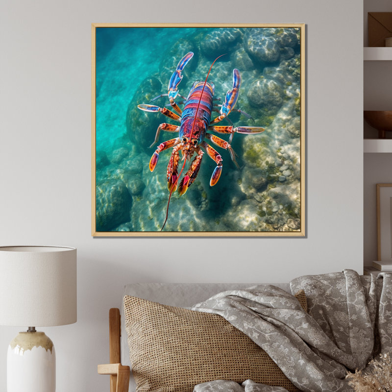 Restivo - reproduction sur toile, H 36 po x l 36 po x P 1,5 po, Cadre naturel flottant