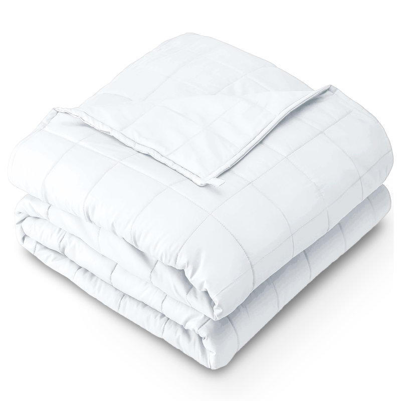 Couverture en coton sergé, l 60 po x L 80 po, 20 lb, Blanc