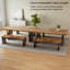 Ensemble de table de salle à manger 3 pièces pour 6 à 8 personnes, table de cuisine rectangulaire de 70,8 po avec 2 bancs pour coin-repas et mobilier de salle à manger